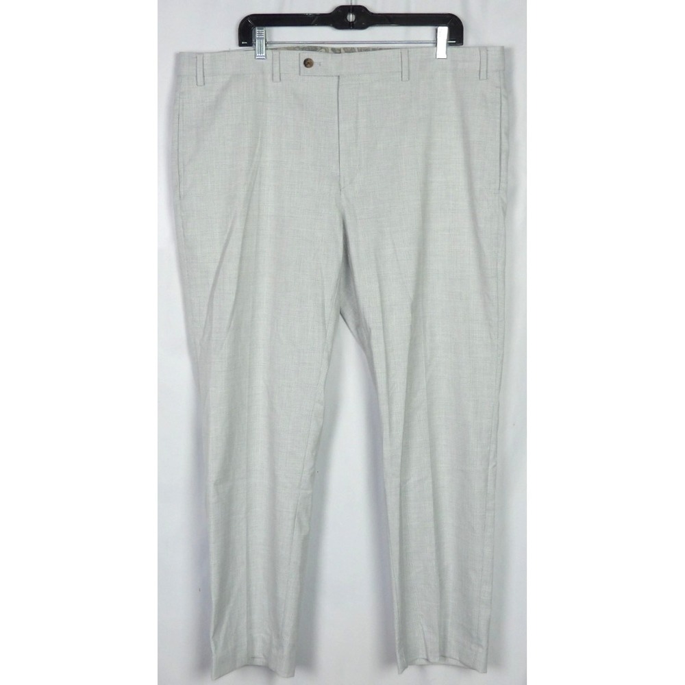 LAUREN Ralph Lauren Poly Blend Stretch Gray Plaid Dress Pants Men's 40 X 30 - Picture 2 of 7